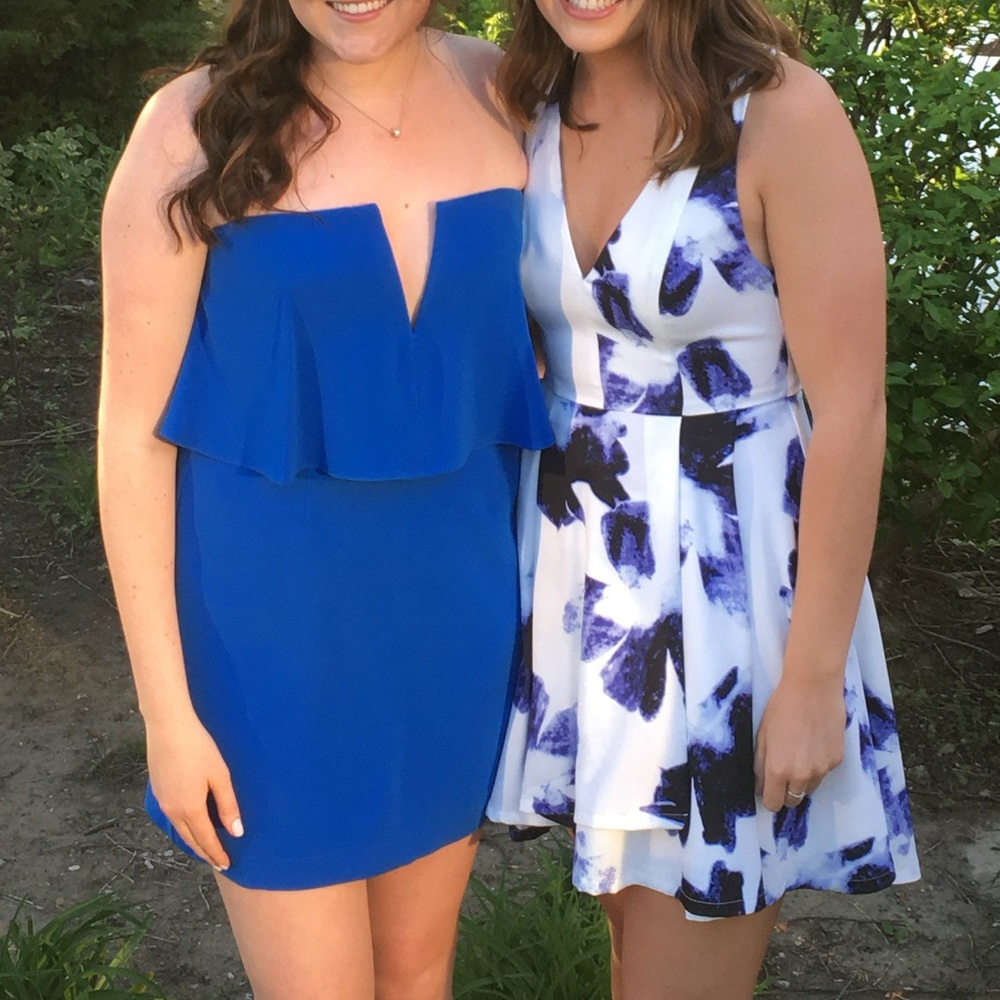 BCBG blue mini dress